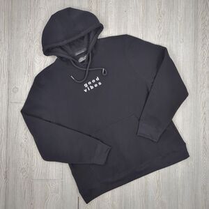 Novam Urbem Men's Size XL Black Good Vibes Pullover Hoodie Sweatshirt Streetwear